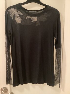 Ermanno Scervino long sleeve top, Black, size 42IT